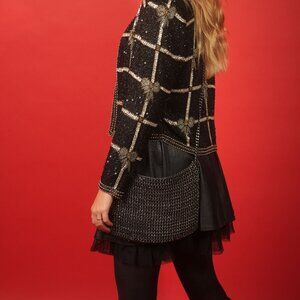 Unique Metal Crochet Chains Crossbody Bag